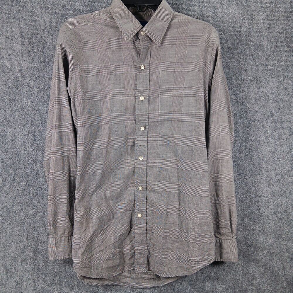 Polo Ralph Lauren Shirt Mens Medium Multicolor Houndstooth Plaid Classic Fit